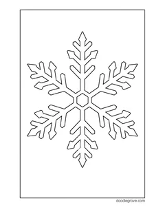 A single large six-pointed snowflake with branching arms