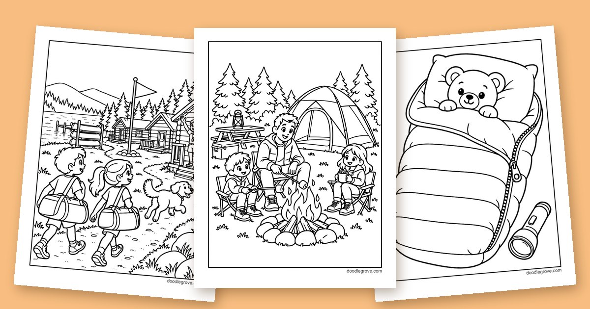 Camping Coloring Pages (40 Free Printable PDFs) – DoodleGrove